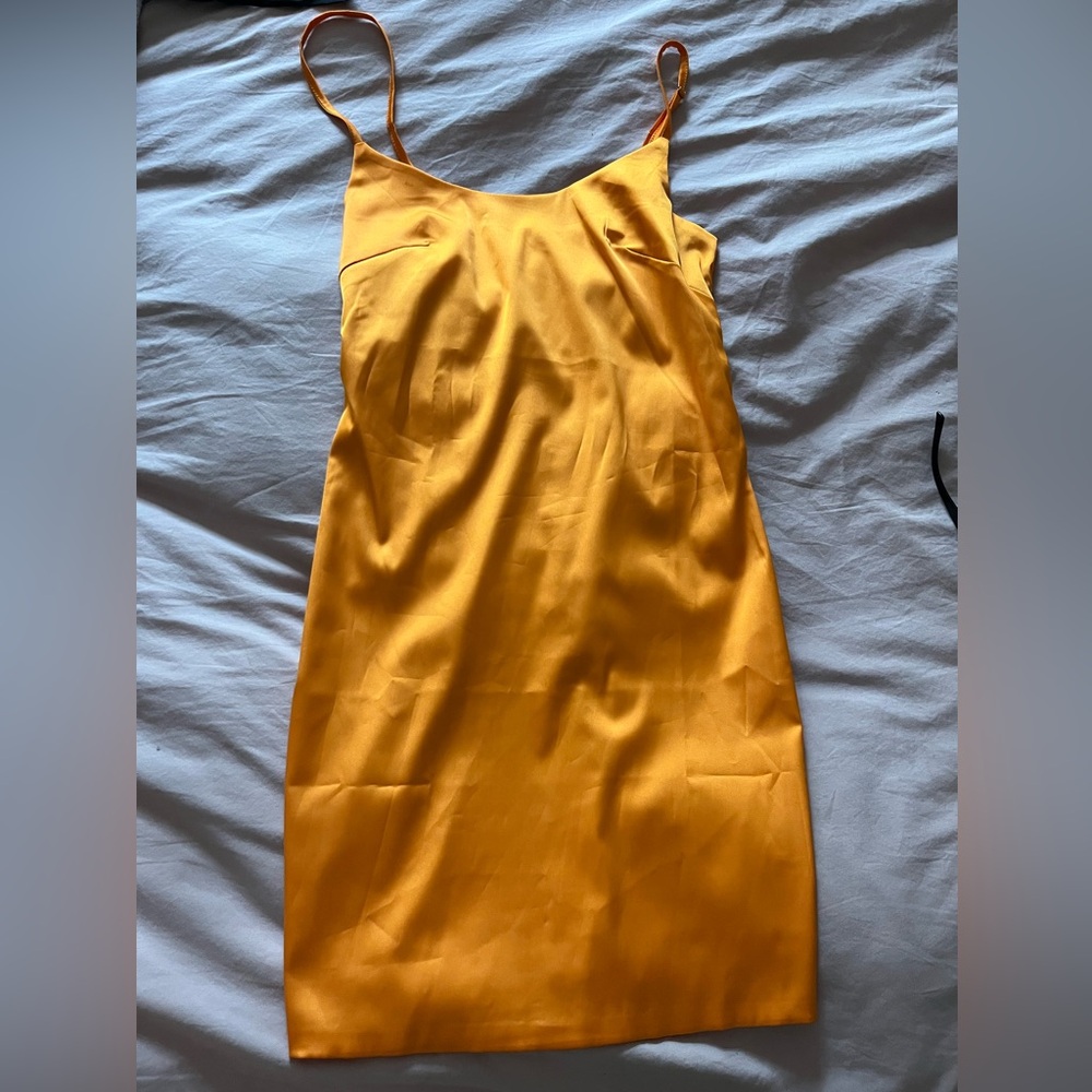 Orange club/mini dress